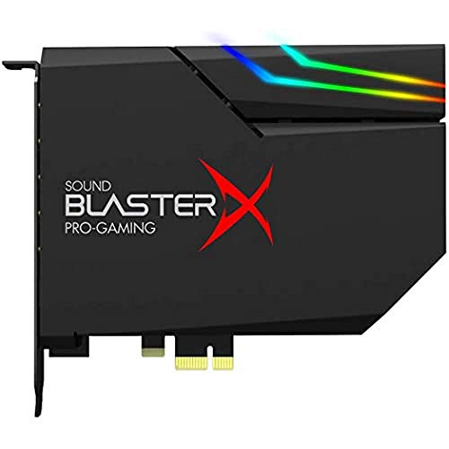 Creative Sound BlasterX AE-5 Plus Scheda audio di classe ultra SABRE32 e DAC PCI-e risoluzione da 32bit 384kHz, Dolby Digital e DTS, SNR fino a 122dB, sistema di illuminazione RGB