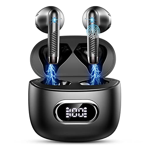 Cuffie Bluetooth, Auricolari Bluetooth 5.3 con Mic Stereo, 2023 Cuffie Wireless In Ear Mini Cuffie Senza Fili IP7 Impermeabili, Wasart Cuffiette Bluetooth Sport 42 Ore Cancellazione Rumore, LED USB-C