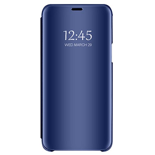 Custodia per Samsung Galaxy S8 S8 Plus Cover Specchio Case Ultra Folio Flip Stile Pelle Libro Fondina (2, Galaxy S8)