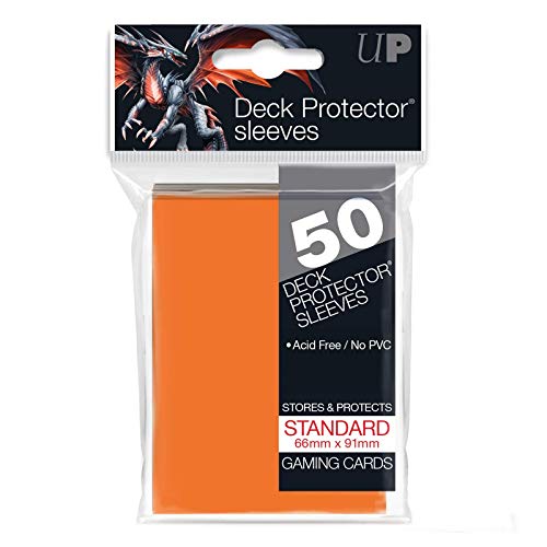 Deck Protector Sleeves: 50 Solid Orange...