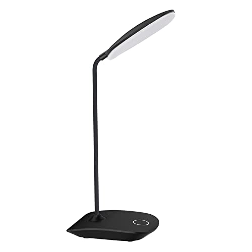 DEEPLITE Lampada da Scrivania LED,lampada da tavolo con collo di cigno flessibile a 3 livelli di luminosità, camera da letto,tocca controllo, cura degli occhi e risparmio energetico