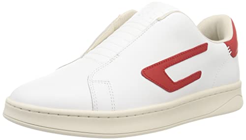 Diesel Sneaker da uomo Low S-Athene SO, White High Risk Red Y02814 P4423 H5514, 43 EU