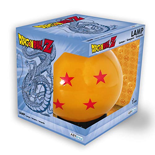 Dragon Ball Z Maxi Notte sfera di cristallo di luce spia arancione 4 stelle con cavo USB