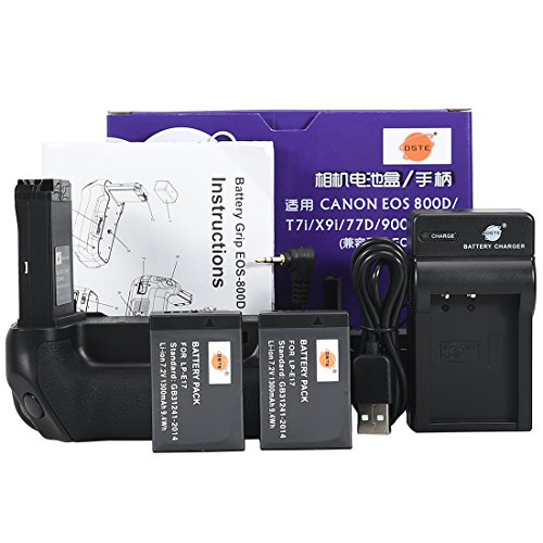DSTE - Battery grip con 2 batterie LP-E17 e caricabatterie USB per ...