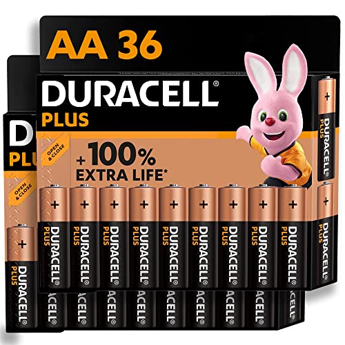 Duracell - Plus AA, Batterie Stilo Alcaline, confezione da 36, 1.5 volt LR6 MN1500