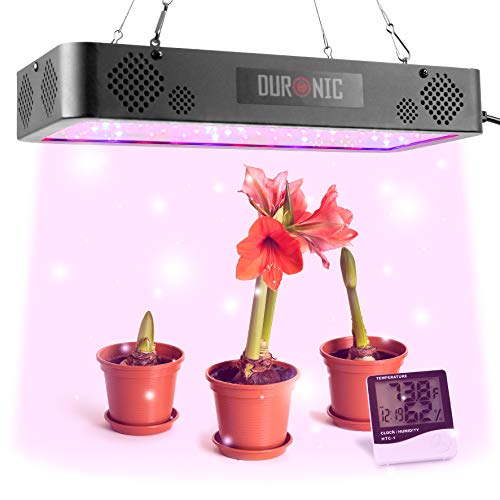 Duronic GLH60 Lampada da coltivazione a sospensione - Lampada per piante indoor 600 W - Lampada a spettro completo 60x LED: bianco, rosso e blu - 2 modalità: Veg & Bloom