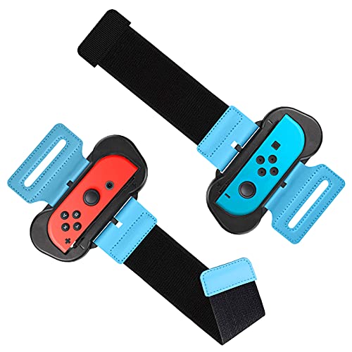 EEEKit Cinturini da Polso per Nintendo Switch Controller Game Just Dance2022 2021 2020 2019, Cinturino Elastico Regolabile per Controller Joy-Contro per Adulti e Bambini, Confezione da 2