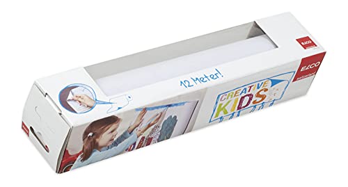 Elco Creative Kids 74644.10 - Rotolo di carta da disegno, 30 cm x 12,2 m, 90 g m², colore: bianco