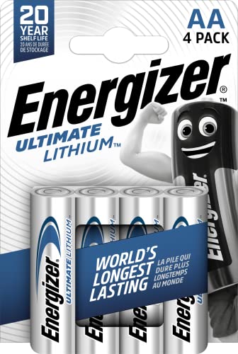 Energizer Batterie AA, Ultimate Lithium, Confezione da 4