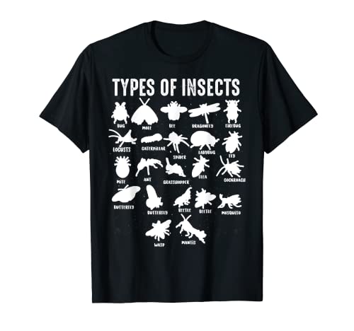 Fantastici tipi di insetti | Divertente regalo di enttomologia da collezione di insetti Maglietta
