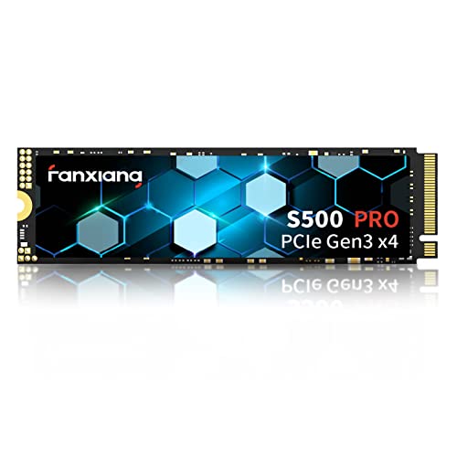 fanxiang S500 Pro SSD NVMe da 256GB M.2 PCIe Gen3x4 2280 SSD integrato, pasta termica al grafene, SLC cache 3D NAND TLC, fino a 2800MB s, compatibile con notebook e PC desktop (nero)