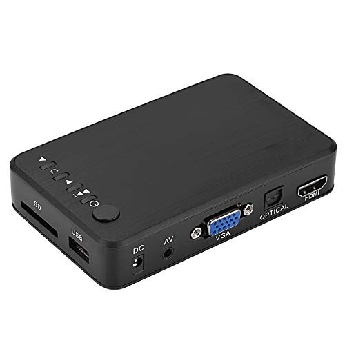 fasient Lettore multimediale HDMI Nero 1080P HD Forte compatibilità Lettore multimediale Audio e Video con Telecomando IR, Supporto unità USB Disco Rigido Mobile Scheda SD(EU)