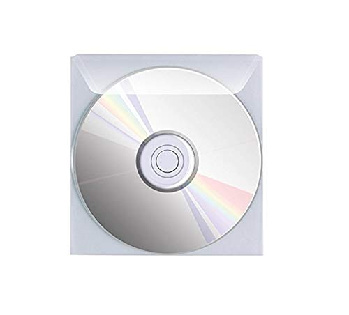 Favorit 100460144 Busta Porta Cd Dvd con Patella di Chiusura Formato Interno 12,5X12,5 cm, Confezione da 25 Pz.