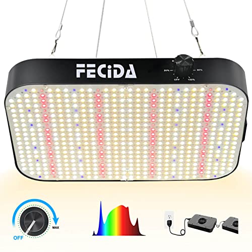 FECiDA Grow Light LED Dimmerabile 1000W, Lampada per Piante da Interno, lampade LED per Piante Spettro Completo, LED Coltivazione Indoor con Funzione Daisy Chain