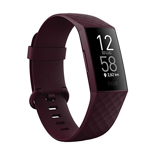 Fitbit Charge 4: fitness tracker con GPS integrato, rilevazione del nuoto e fino a 7 giorni di durata della batteria, Prugna