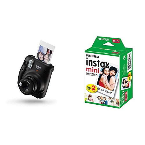 Fujifilm instax mini 11, Fotocamera a Sviluppo Istantaneo, Modalità Selfie, Esposizione Automatica, Foto Formato mini 62 x 46 mm, Pellicola, Nero (Charcoal Gray)
