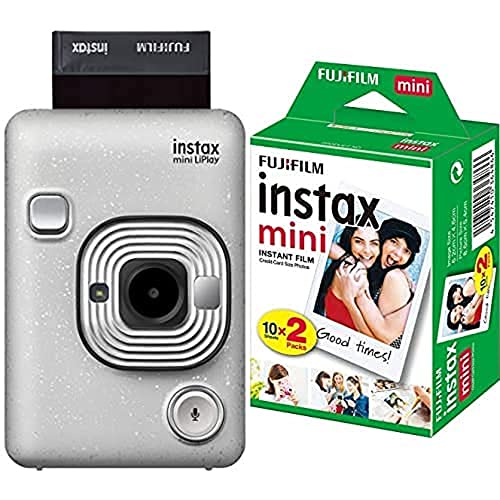 Fujifilm instax mini LiPlay Stone White Fotocamera Ibrida Istantane...