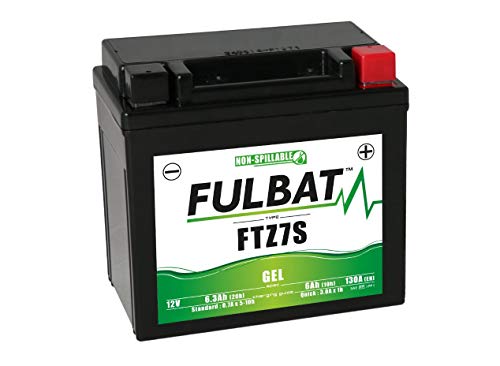 FULBAT- Batteria per moto Fulbat Gel, FTZ7S-BS  YTZ7S, 12 V 6, 3 AH, 130 A