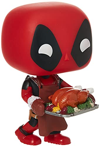 Funko- Pop Bobble in Vinile Marvel: Holiday-Deadpool Figura da Collezione, Multicolore, 43337