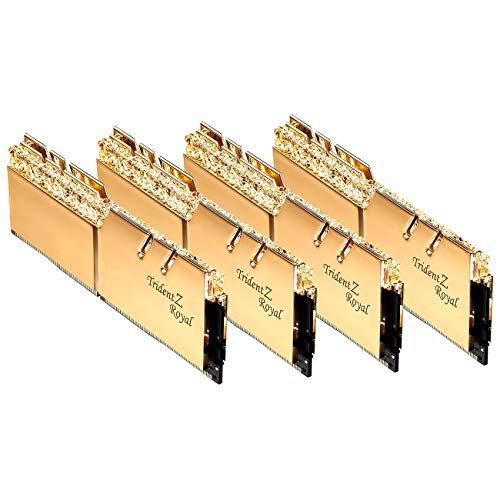G.SKILL 64GB DDR4 Trident Z Royal Gold 3200Mhz PC4-25600 CL14 1.35 V Quad Channel Kit (4x16GB)