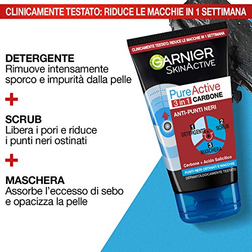 Garnier Kit Anti-Impurità Pure Active, Ideale per Pelli Normali e ...