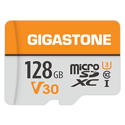 Gigastone Micro sd 128 GB, A1 U3 4K, per Telefono Fotocamere Videocamere Dashcam GoPro DJI Drone Fino a 95 40 MB s (R W) con Adattatore Scheda Micro SD