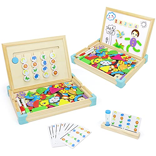 Giochi Puzzle Bambini 2 3 4 Anni Lavagna Magnetica in Legno Regalo Bambini 2 3 4 anni