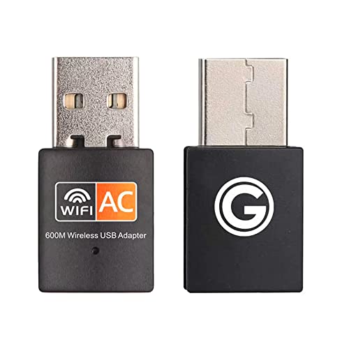GOLOOK • Mini Chiavetta USB Wireless WiFi 600Mbps 2.4GHz   5GHz • Dimensioni Ridotte • USB Scheda di Rete • USB 2.0 • Compatibile Windows 11 10 8.1 8 7, Mac OS, Linux