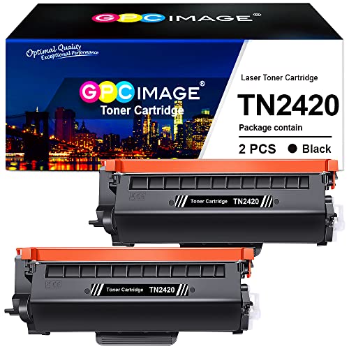 GPC Image TN2420 TN2410 Compatibili per Brother TN-2420 TN2410 Cartucce di Toner per MFC-L2710DW L2710DN L2730DW L2750DW HL-L2310D L2350DW L2370DN DCP-L2510D L2530DW (Nero, 2-Pack)