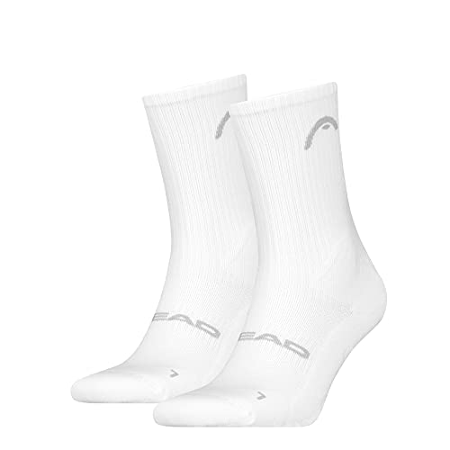 Head Match Crew Socks (2 Pack) Calzini, White, 43 46 Unisex-Adulto