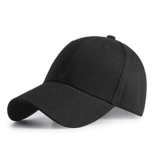 HGDGears Cotone Cappello da Baseball Snapback di Hip Hop Cappello Piatto - Cappello Uomo Unisex Berretto da Baseball（Nero）