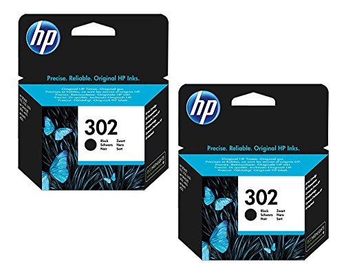 HP 302 - Cartuccia d inchiostro originale, capacità standard, confezione da 2, colore: nero
