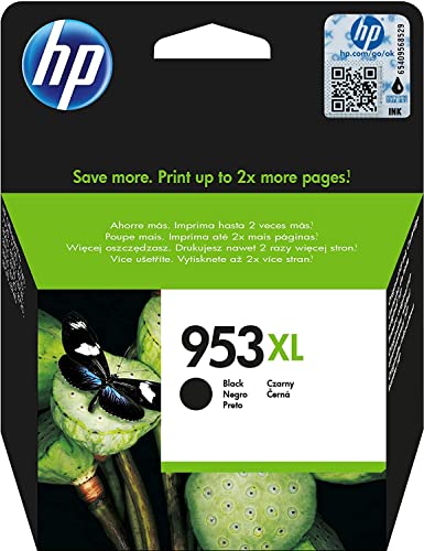 HP 953XL Nero, L0S70AE, Cartuccia Originale HP, ad Alta Capacità, Compatibile con Stampanti HP OfficeJet Pro serie 8710, 8720, 8730, 8740 e 7740