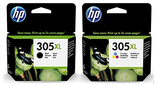 HP - Cartucce 305XL Multipack nero + colore (3YM62AE + 3YM63AE) per HP Deskjet 2700, HP DeskJet 2720, HP DeskJet Plus 4120, HP Envy 6020, HP Envy Pro 6420