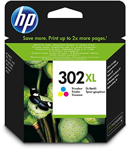 HP, cartuccia d inchiostro originale F6U66AE HP 302 HP302 per HP Officejet 4650, circa 190 pagine 5%, colore: nero (08) 1x XL Tintenpatrone - Color