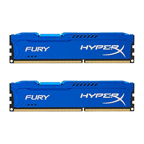 HyperX HX316C10FK2 8 Fury 8 GB (2 x 4 GB), 1600 MHz, DDR3, CL10, DIMM, Blu