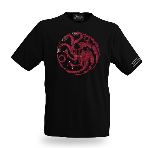 Il Trono di Spade - T-shirt della Casa Targaryen - Fire & Blood - G...
