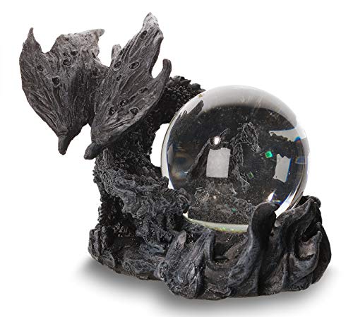 Impexit - Statuetta decorativa a forma di drago con sfera di drago, 7 8 8 cm (b)
