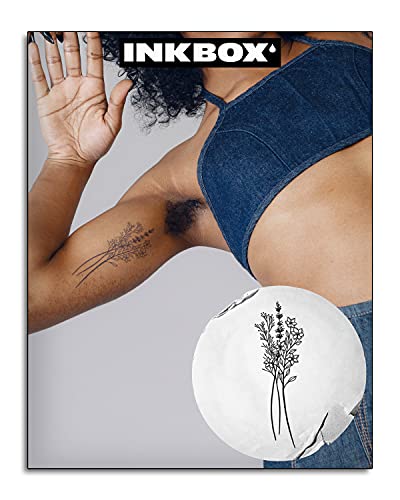 Inkbox Tatuaggio Temporaneo Di Marca - Tatuaggi Semipermanenti, Impermeabili E Di Lunga Durata - A Base Di Piante, Sicuri per la Pelle - Adulti Uomini E Donne, Floresco, Flower Bouquet, 5x2 in