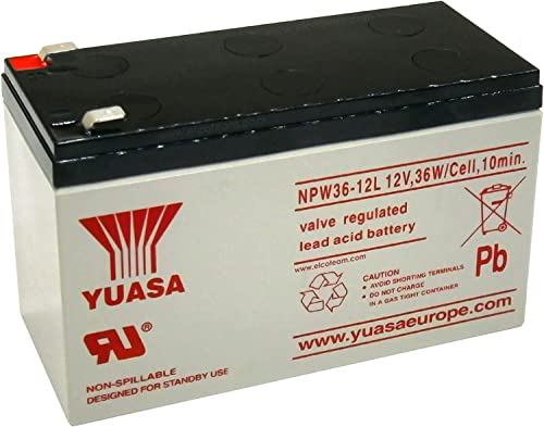 Ipertek confezione Batteria al piombo per UPS 12V-7Ah. YUASA NPW36-12