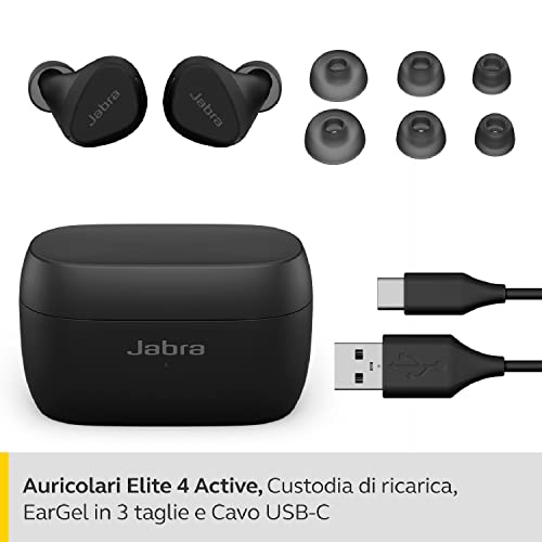 Jabra Elite 4 Active Auricolari Bluetooth In-Ear, Auricolari Wirele...