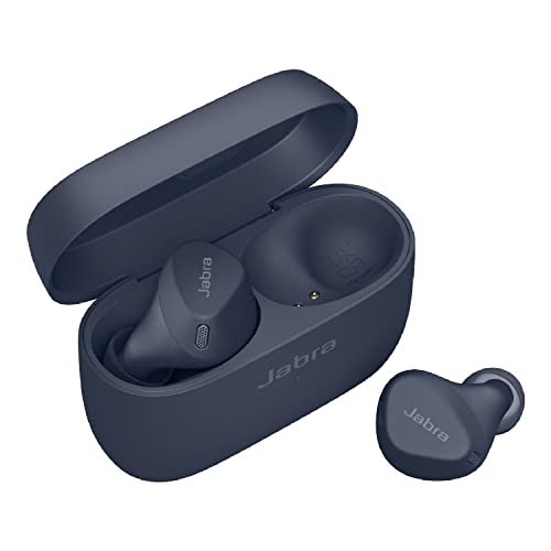 Jabra Elite 4 Active Auricolari Bluetooth In-Ear, Wireless, Secure Sport Fit, 4 Microfoni Integrati, Cancellazione Attiva del Rumore e Tecnologia Hearthrough Regolabile, Blu marino
