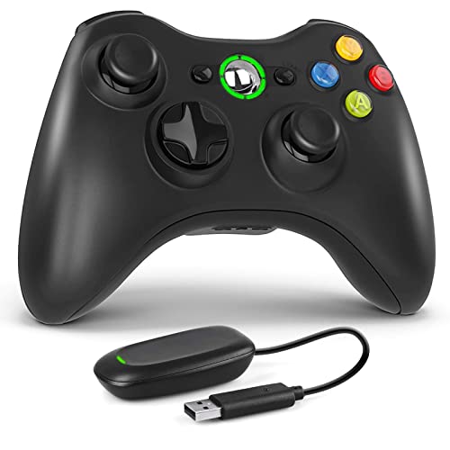 JAMSWALL Wireless Controller per Xbox 360, 2.4GHZ Game Controller Gamepad Enhanced Joystick Joypad Remote per Xbox e Slim 360 PC Windows 7, 8, 10