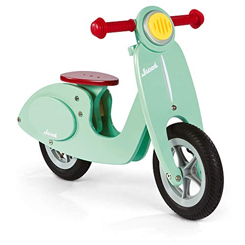 Janod- Bici Senza Pedali in Legno Scooter, Look Vintage, Apprendime...