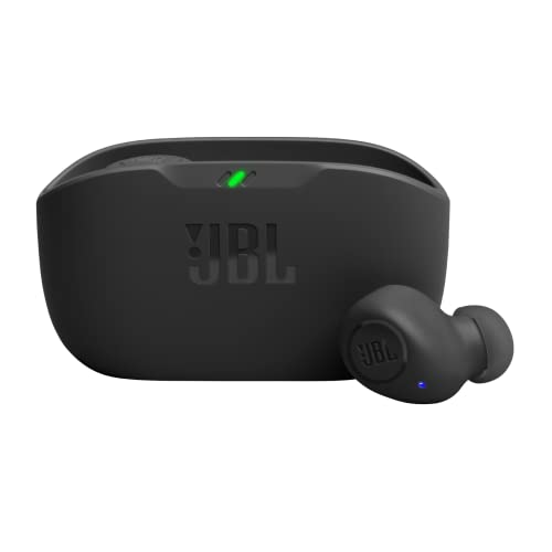 JBL Wave Buds Auricolari Wireless In-Ear Bluetooth, Waterproof IP54 e Antipolvere IPX2, Deep Bass Sound, Tecnologia TalkThru e AmbientAware, Fino a 32 h di Autonomia, Nero