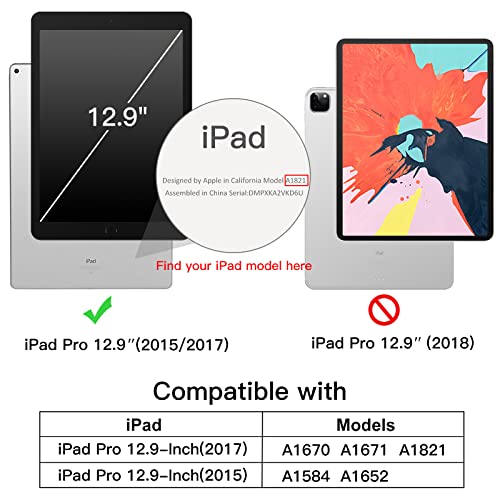 JETech Custodia Compatibile iPad Pro 12,9 Pollici (1a e 2a Generazi...