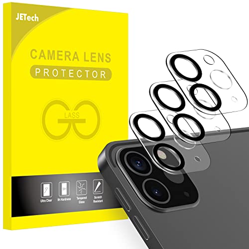 JETech Pellicola Protezione di Obiettivo Fotocamera per iPad Pro 11 Pollici 12,9 Pollici (2022 2021 2020), Vetro Temperato Trasparente HD Antigraffio, Copertura Completa, Pacco da 3