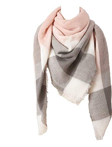 Jrancc SPlaid scarf Warm Tartan 140 * 140 * 190 cm Reversible Scarves for Adult Spring, Autumn, Winter