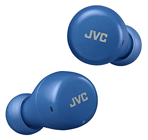 JVC Cuffie Bluetooth Gumy Mini, Auricolari Bluetooth piccoli, leggeri, Bluetooth 5.1, Resistenti all acqua (IPX4), Batteria a lunga durata (fino a 15 ore) - HA-Z55T-A (Blu)