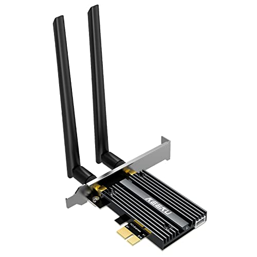 KEEKU AC1200 Mbps PCI-E Scheda WiFi Bluetooth 5.0 Dual Band 2.4GHz 5GHz PCI-E Wireless PCI Express Adapter Scheda di Rete Internet Supporto Windows 10 per Desktop
